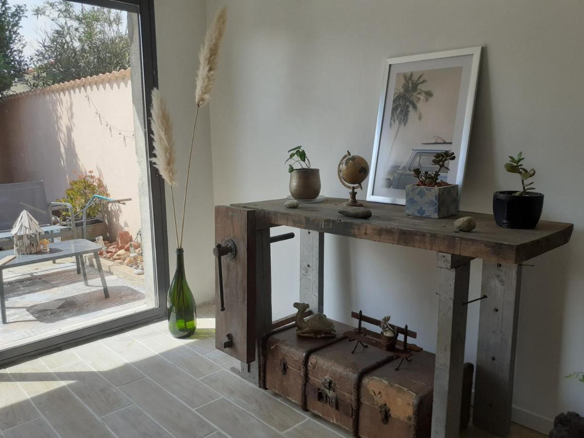 Loft Avec Clim, Parking Et Jardin Proche De La Mer Villa Sauvian Bagian luar foto