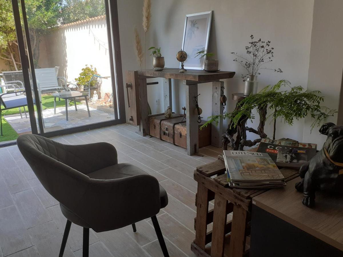 Loft Avec Clim, Parking Et Jardin Proche De La Mer Villa Sauvian Bagian luar foto