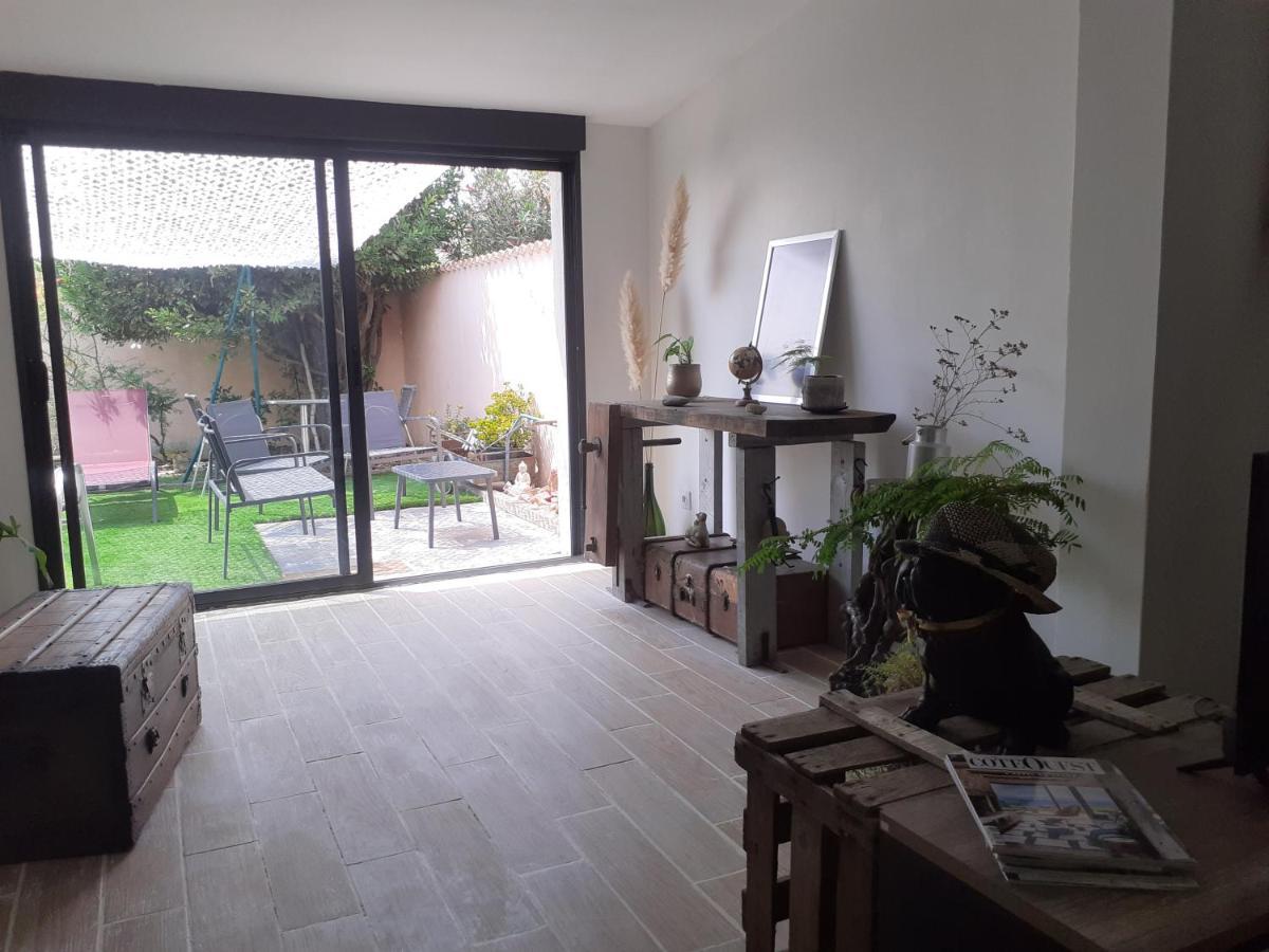 Loft Avec Clim, Parking Et Jardin Proche De La Mer Villa Sauvian Bagian luar foto